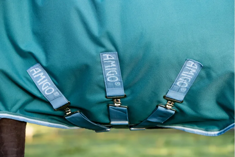 Horseware Amigo Bravo 12 Plus Heavy Weight Turnout Rug Storm Green/Turquoise/Aqua-2